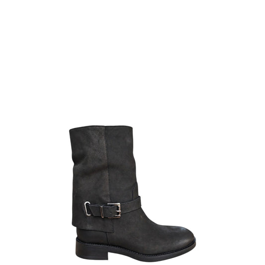 Stivali bikers donna "Noa A." ART.108 Collezione Autunno/Inverno - Nabuk Nero