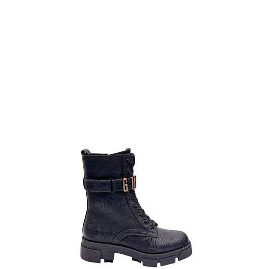 Anfibi donna "Guess" FL8MDXELE10 Collezione Autunno/Inverno lettere charms - Nero