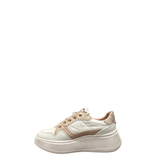 Sneakers donna "Keys" K-11270 Collezione Autunno/Inverno - Crema Multi