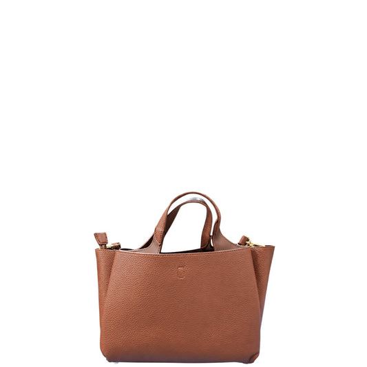 Borsa donna a mano e tracolla "Valentino Creations" VC515 Collezione Autunno/Inverno - Cuoio