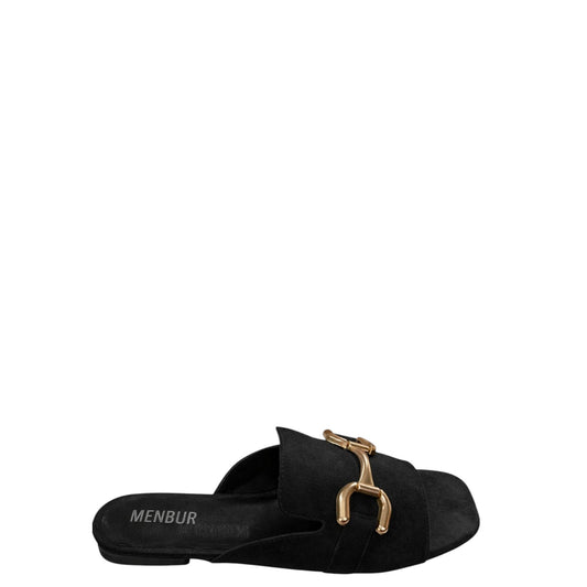 Ciabatte donna "Menbur" 25569 Collezione Primavera/Estate 2026 suede - Nero