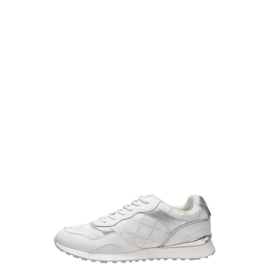 Sneakers donna "Liu Jo" Maxi Wonder Low 02 Collezione Primavera/Estate 2026 logato - Bianco e argento