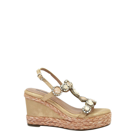 Sandali donna "Menbur" 25118 Collezione Primavera/Estate 2026 con pietre - Pesca
