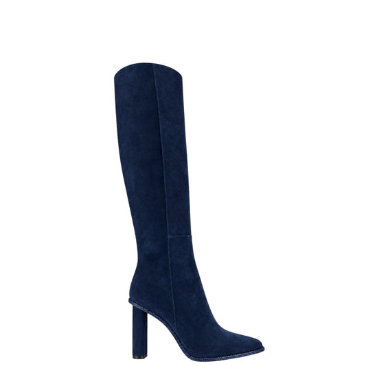 Stivali donna "Tamara Mellon" 853-100 Leonardo Collezione Autunno/Inverno in camoscio - Blu