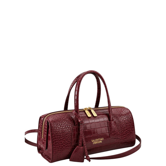 Borsa a mano donna "Valentino Creations" VA-7102 Collezione Autunno/Inverno stampa cocco con tracolla - Borgogna