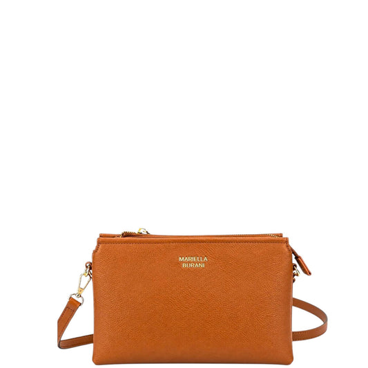 Pochette a mano donna "Mariella Burani" MB025# Collezione Autunno/Inverno con tracolla - Cuoio