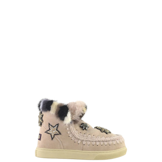 Stivaletti donna "Mou" MU.FW111006A Collezione Autunno/Inverno con applicazioni - Rosa Multi