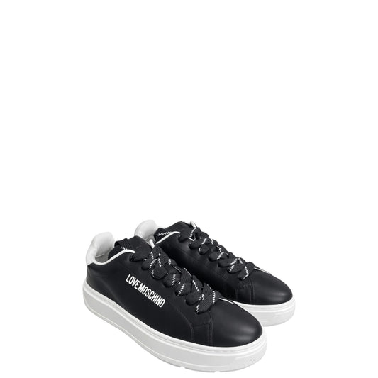 Sneakers donna "Love Moschino" JA15374G1GIA100A Collezione Primavera/Estate 2026 - Nero e Bianco