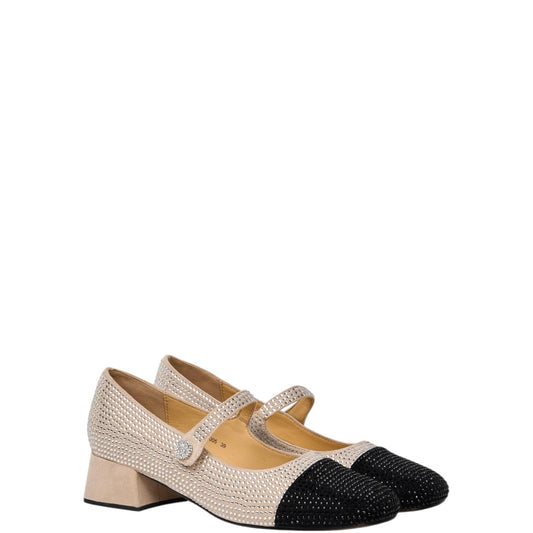 Mary Jane donna "Massimo Santini" 24S009005-04 Collezione Primavera/Estate 2026 - Nero e Nude