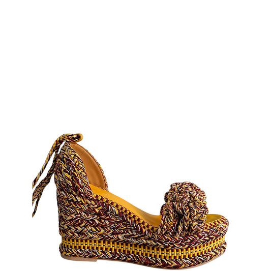 Sandali donna "Antolina Paris" ETHANE.041 Collezione Primavera/Estate 2026 - Senape e Borgogna Multi