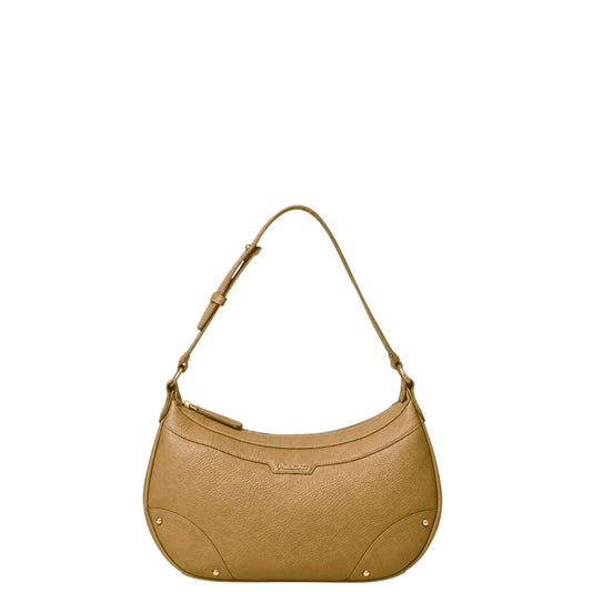 Borsa a spalla donna "Pulicati" CE 13882 Collezione Autunno/Inverno con miniborchie - Tan