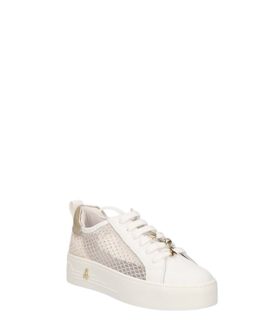 Sneakers donna "Patrizia Pepe" PPJ308 Collezione Primavera/Estate 2026 - Bianco e oro