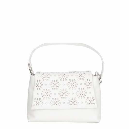 Borsa donna a spalla e tracolla"Cult" Nina X41.001 Collezione Primavera/Estate 2026 - Bianco