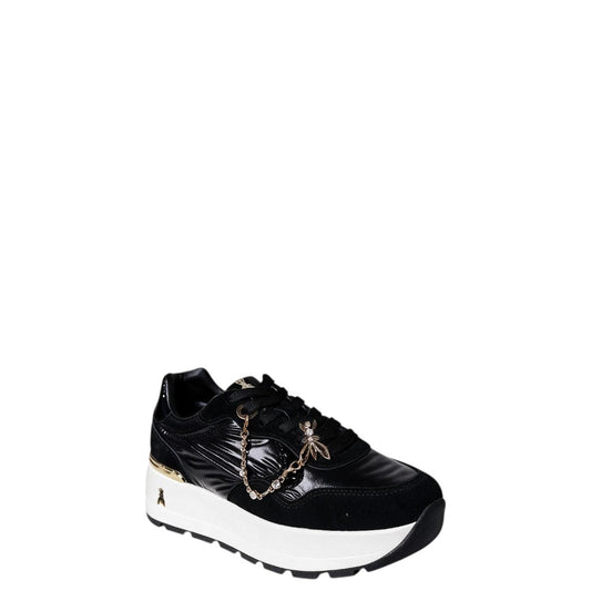 Sneakers donna "Patrizia Pepe" PPJ918 Collezione Autunno/Inverno con charms - Nero e Platino