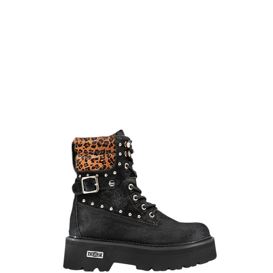 Anfibi donna "Cult" CLW464101 Collezione Autunno/Inverno cavallino - Nero e Animalier