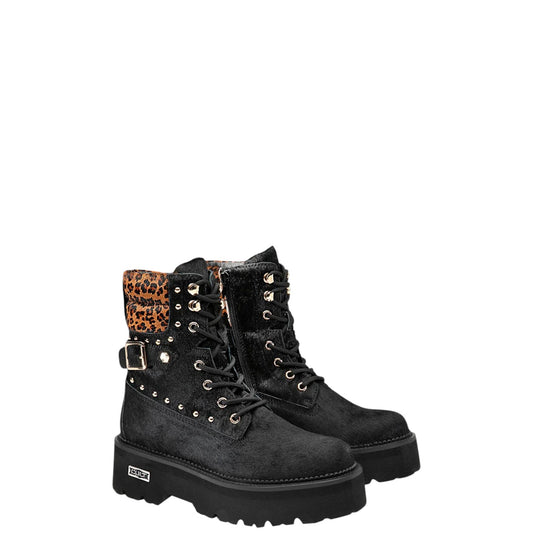 Anfibi donna "Cult" CLW464101 Collezione Autunno/Inverno cavallino - Nero e Animalier
