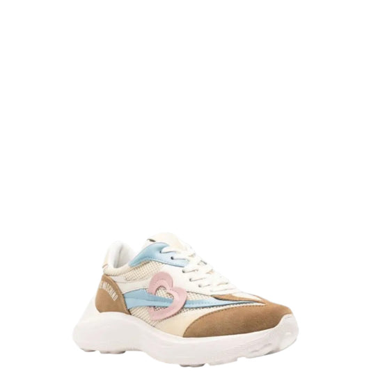 Sneakers donna "Love Moschino" JA15366G1IIQC10A Collezione Primavera/Estate 2026 - Camel Multi