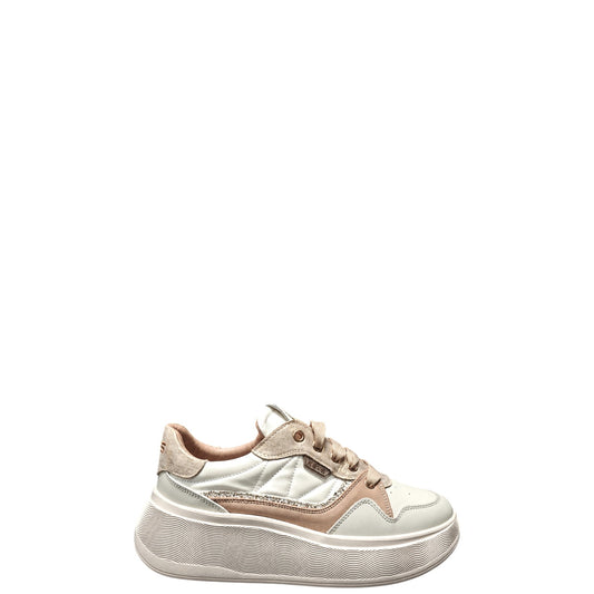Sneakers donna "Keys" K-11270 Collezione Autunno/Inverno - Crema Multi