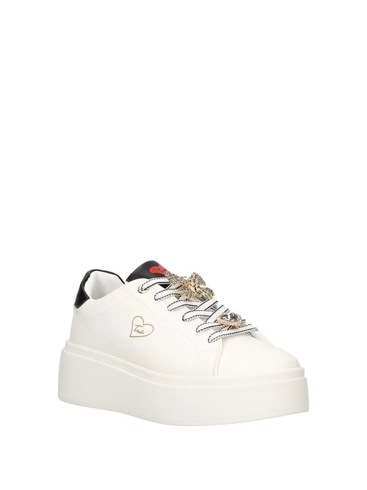 Sneakers donna “Braccialini” BA136 Collezione Autunno/Inverno 2025/2026 – Bianco e Nero