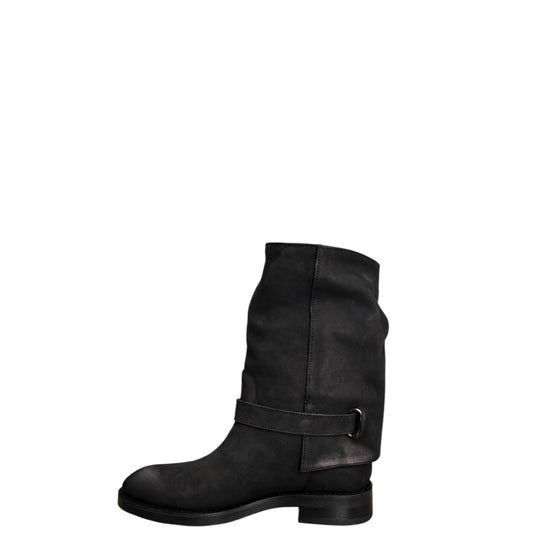 Stivali bikers donna "Noa A." ART.108 Collezione Autunno/Inverno - Nabuk Nero