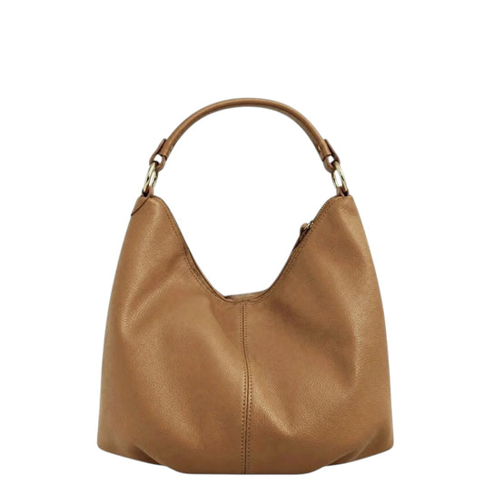Borsa a spalla donna "Pulicati" CE 6004 Collezione Autunno/Inverno con tracolla - Camel