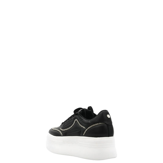 Sneakers donna "Cult" CLW396600 Collezione Autunno/Inverno con catena - Nero e Bianco
