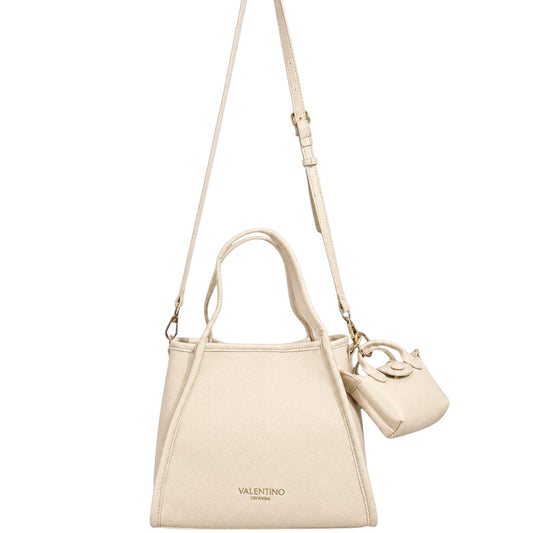 Borsa donna a mano e tracolla "Valentino Creations" VC610 Collezione Autunno/Inverno - Crema