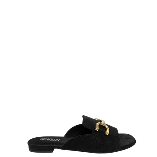 Ciabatte donna "Menbur" 25569 Collezione Primavera/Estate 2026 suede - Nero
