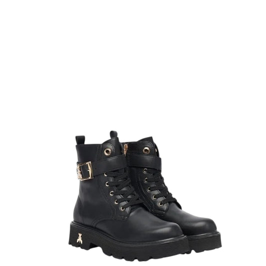 Anfibi donna "Patrizia Pepe" PPJ966 Collezione Autunno/Inverno - Nero e Oro