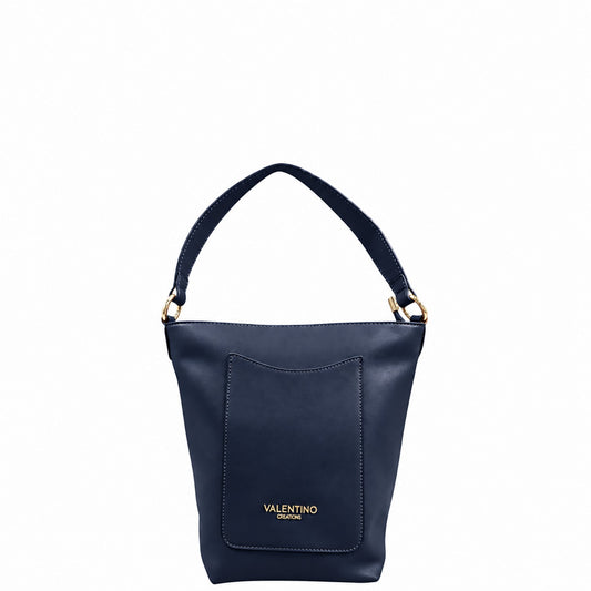Borsa donna a spalla e tracolla "Valentino Creations" VC603 Collezione Autunno/Inverno a secchiello- Blu Notte