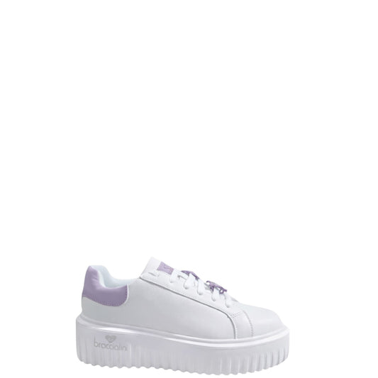 Sneakers donna "Braccialini" BA125 Collezione Primavera/Estate 2026 - Bianco e Lilla