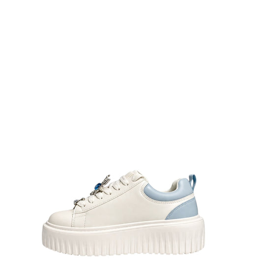 Sneakers donna "Braccialini" BA123 Collezione Primavera/Estate 2026 - Bianco e Azzurro