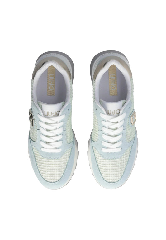 Sneakers donna "Liu Jo" BA5049 Collezione Primavera/Estate 2026 Water Light - Azzurro e Grigio