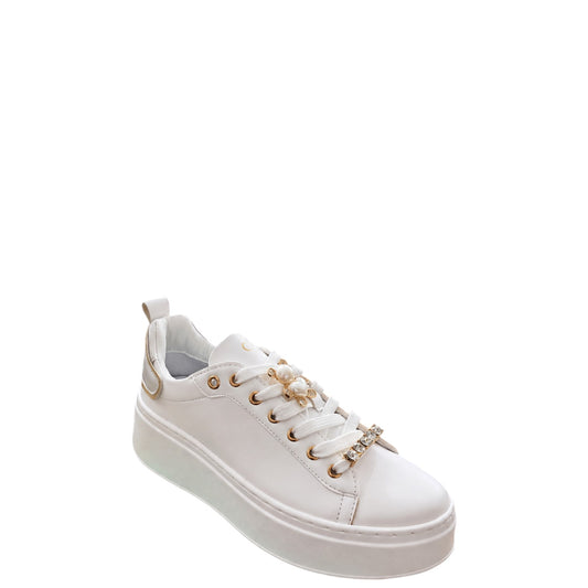 Sneakers donna "Cinzia Soft" CI2058 003 Collezione Autunno/Inverno con orsetto - Bianco