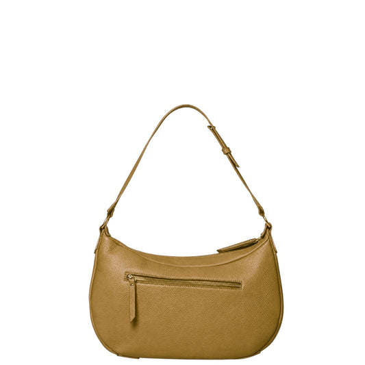 Borsa a spalla donna "Pulicati" CE 13882 Collezione Autunno/Inverno con miniborchie - Tan