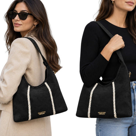 Borsa donna a spalla e tracolla "Valentino Creations" VC529 Collezione Autunno/Inverno - Nero