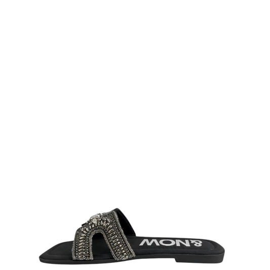 Ciabatte donna "Menbur" 25323 Collezione Primavera/Estate 2026 - Nero e Argento