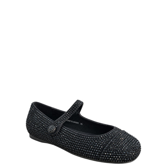 Ballerine Mary Jane  donna "Massimo Santini" Marseille Mc Strass Collezione Autunno/Inverno - Nero