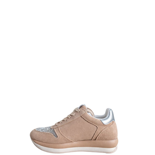 Sneakers donna "Love Moschino" JA15324G1OIGB10A Collezione Primavera/Estate camoscio - Camel multi