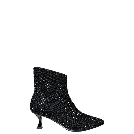 Tronchetti donna "Apepazza" F4SUSAN01/DIA Collezione Autunno/Inverno con strass - Nero