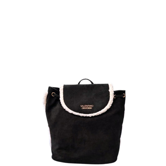 Zaino donna "Valentino Creations" VC620 Collezione Autunno/Inverno con pelliccia - Nero e Bianco