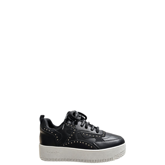 Sneakers donna "Braccialini" B105 Collezione Autunno/Inverno - Nero e Bianco