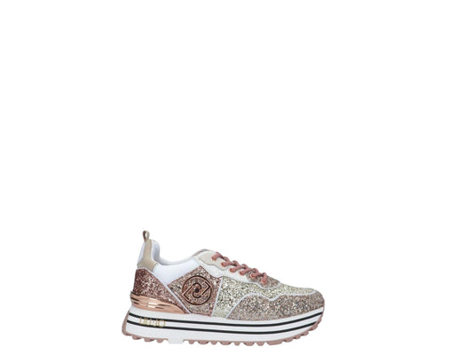 Sneakers donna "Liu Jo" MAXI WONDER GLITTER 1 Collezione Primavera/Estate - Rosa e oro