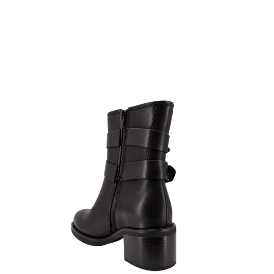 Stivaletti donna "Elvio Zanon" EA1603X Collezione Autunno/Inverno con fibbie - Nero