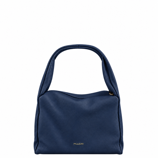 Borsa a spalla donna "Pulicati" 9010 Collezione Autunno/Inverno con tracolla - Blu
