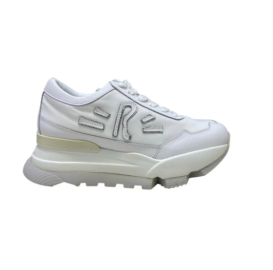 Sneakers donna "Rucoline" Aki 300 Soft Bomber Collezione Autunno/Inverno 2025/2026 - Bianco e Argento