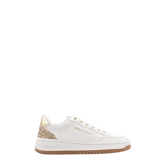 Sneakers donna "Mariella Burani" 51772 Collezione Autunno/Inverno con glitter - Bianco e platino