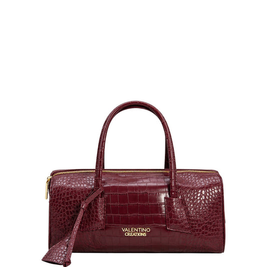 Borsa a mano donna "Valentino Creations" VA-7102 Collezione Autunno/Inverno stampa cocco con tracolla - Borgogna