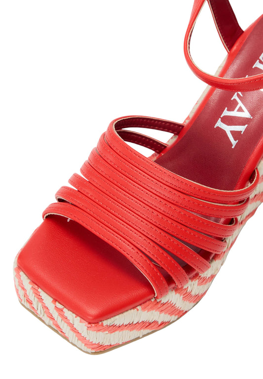 Sandali con zeppa "Replay" GWP6N.000 Collezione Primavera/Estate 2026 - Rosso