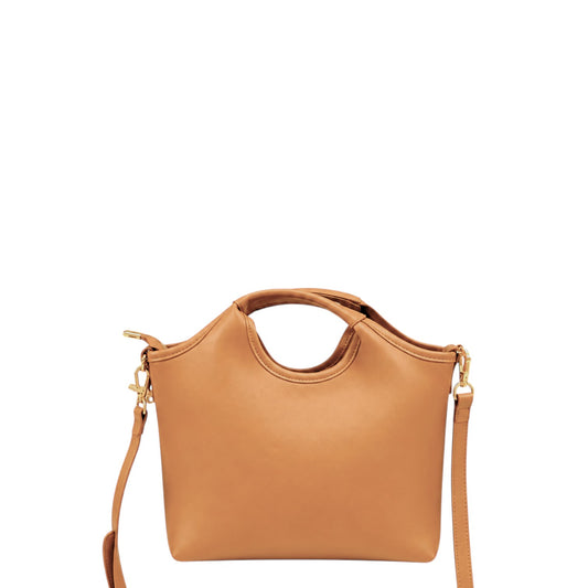 Borsa donna a mano e tracolla "Valentino Creations" VC602 Collezione Autunno/Inverno - Caramel